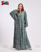 Green Geo Print Dress