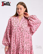 Pink Maze Print Dress