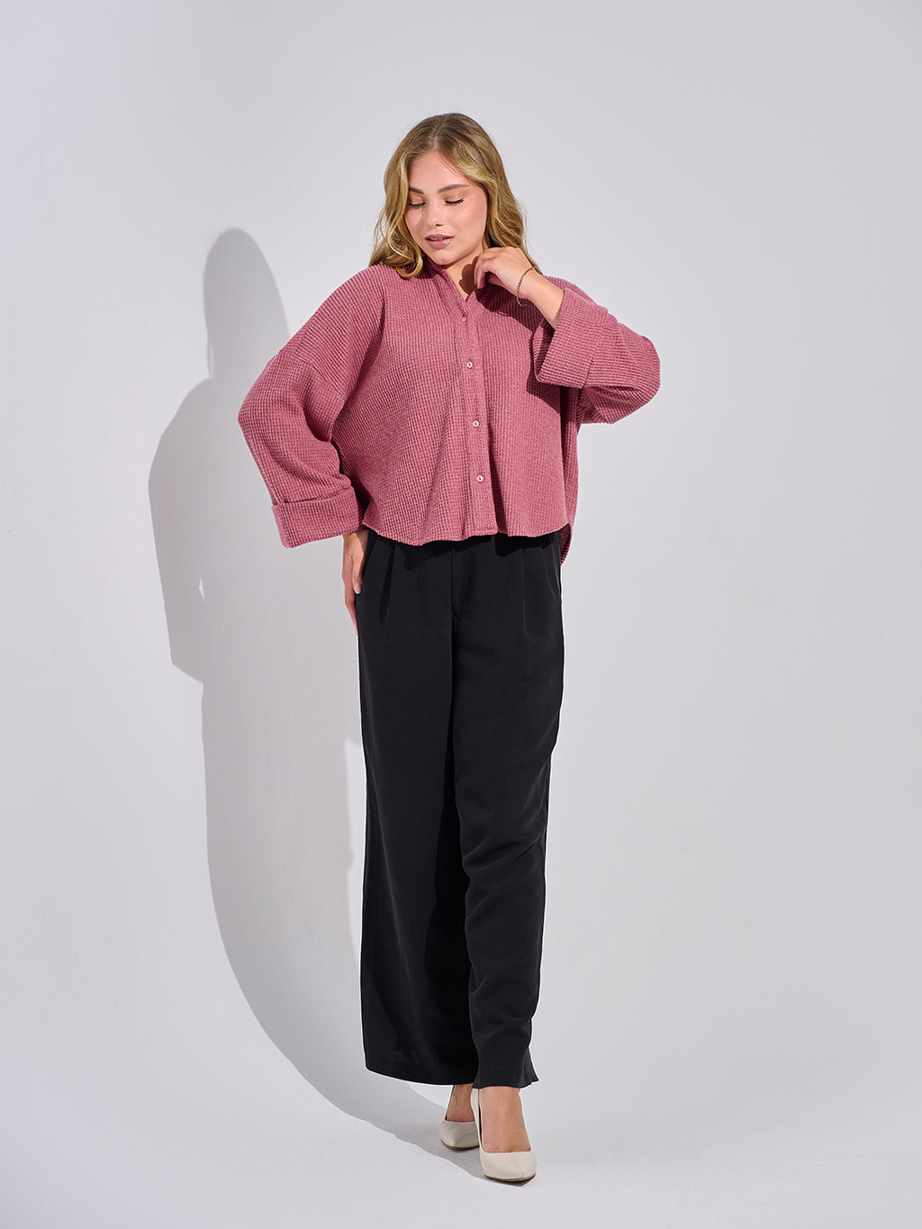 Waffle Knit Overshirt