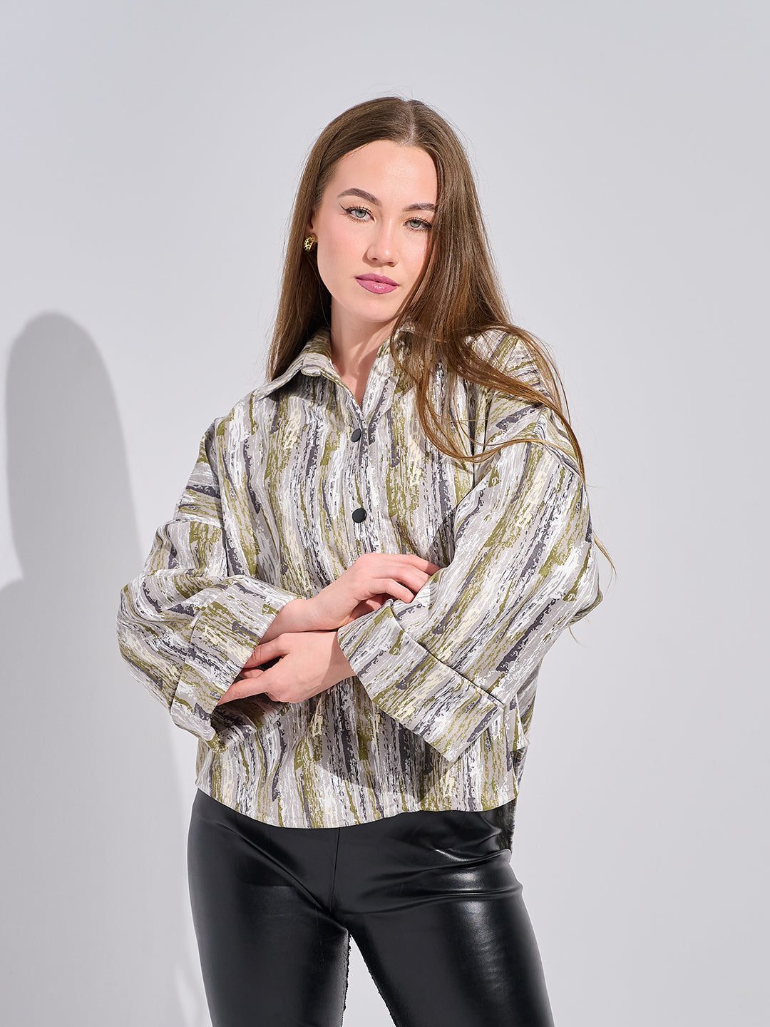 Abstract Canvas Shirt