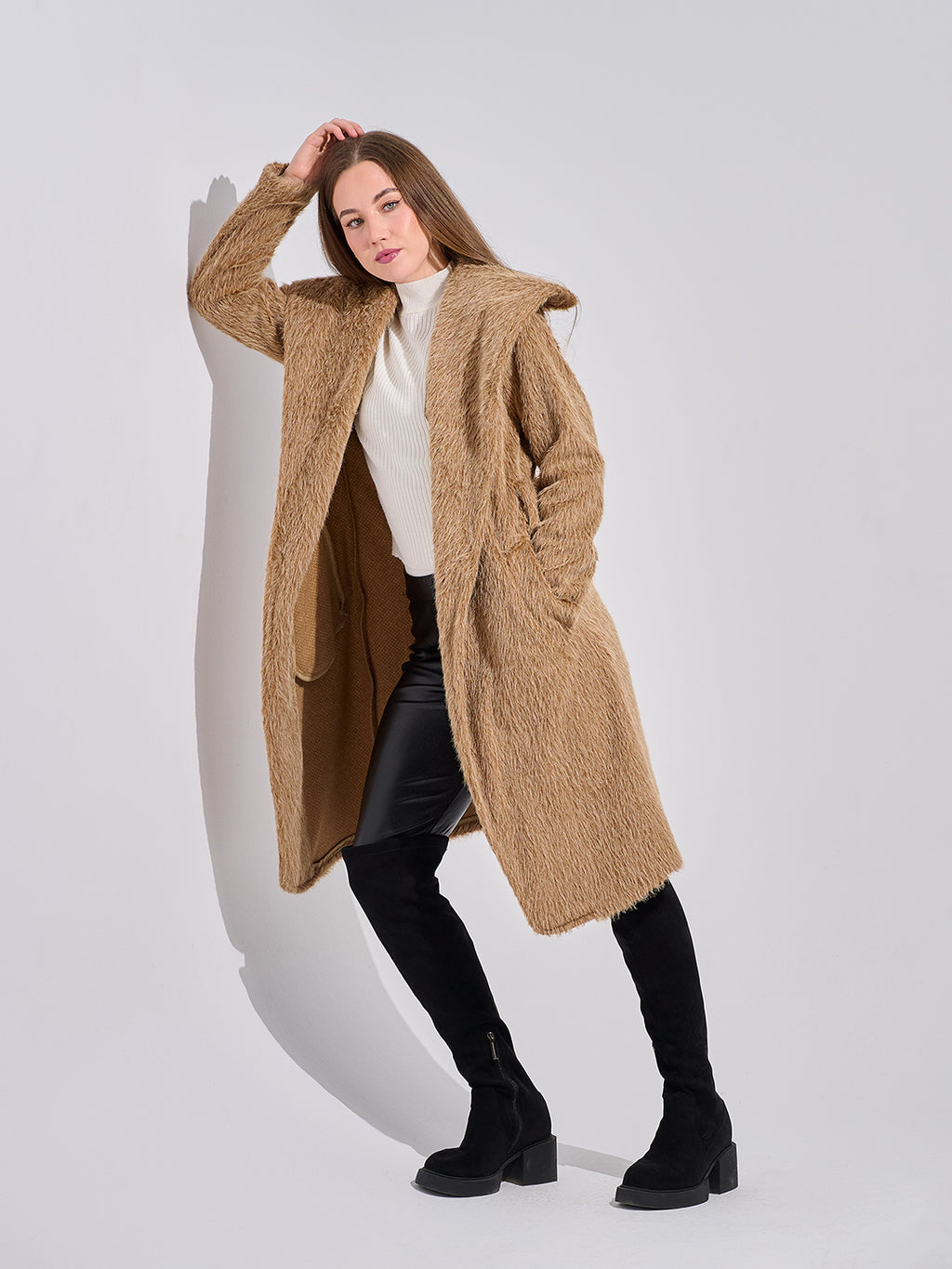 Mohair Wrap Coat