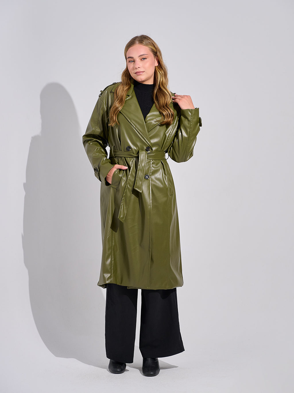 Leather coat