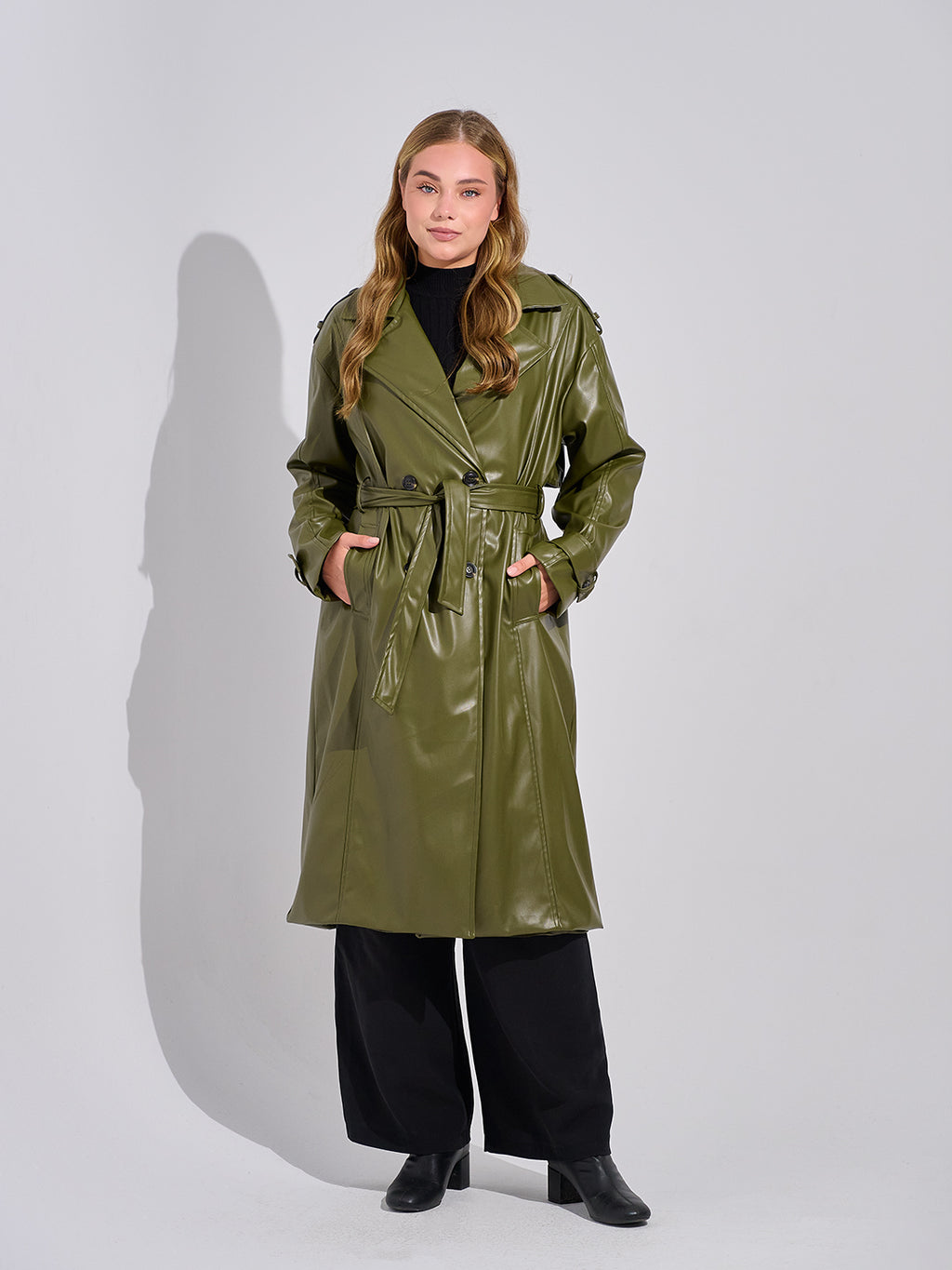 Leather coat
