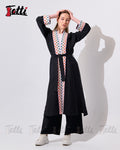 The Black Scalloped Border suit