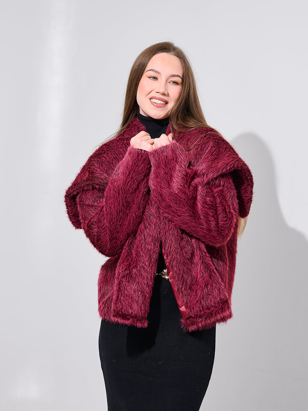 Over size Burgandy Jacket