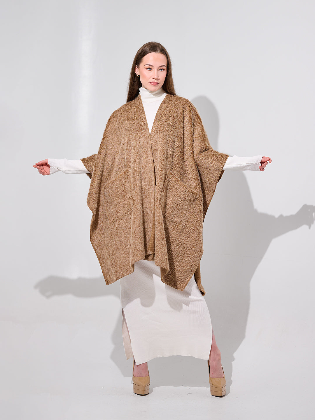 Fur Cape with Pockets