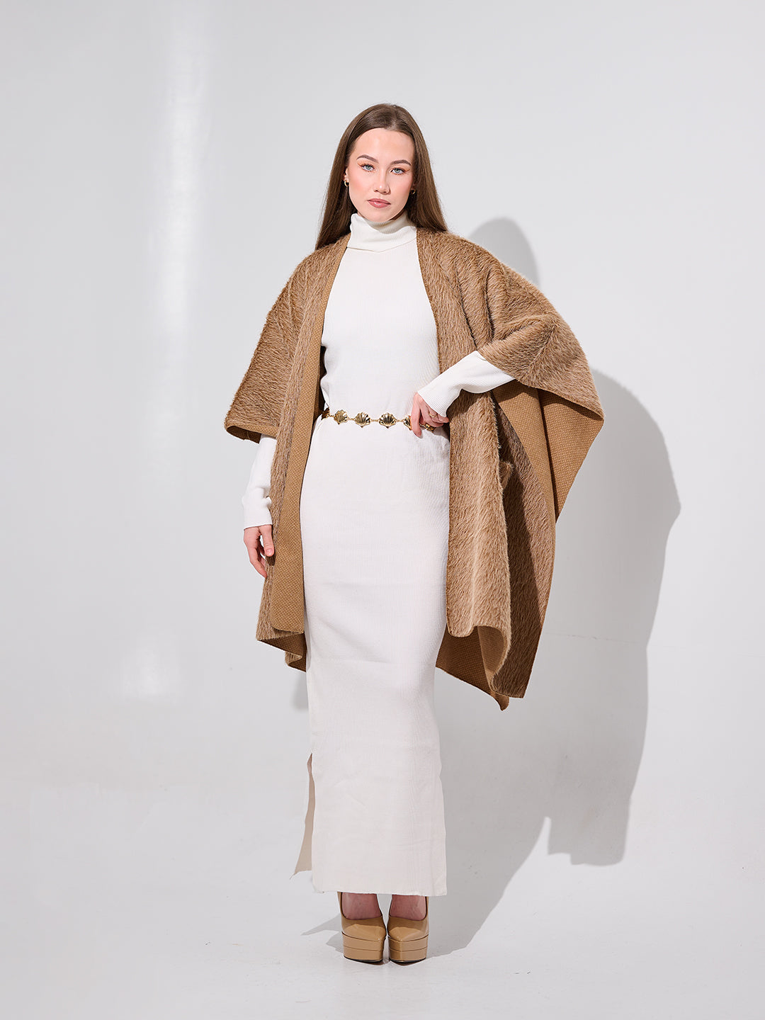 Fur Cape with Pockets