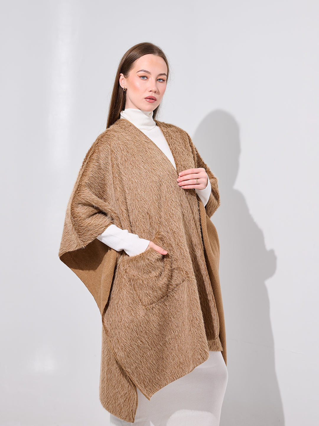 Fur Cape with Pockets