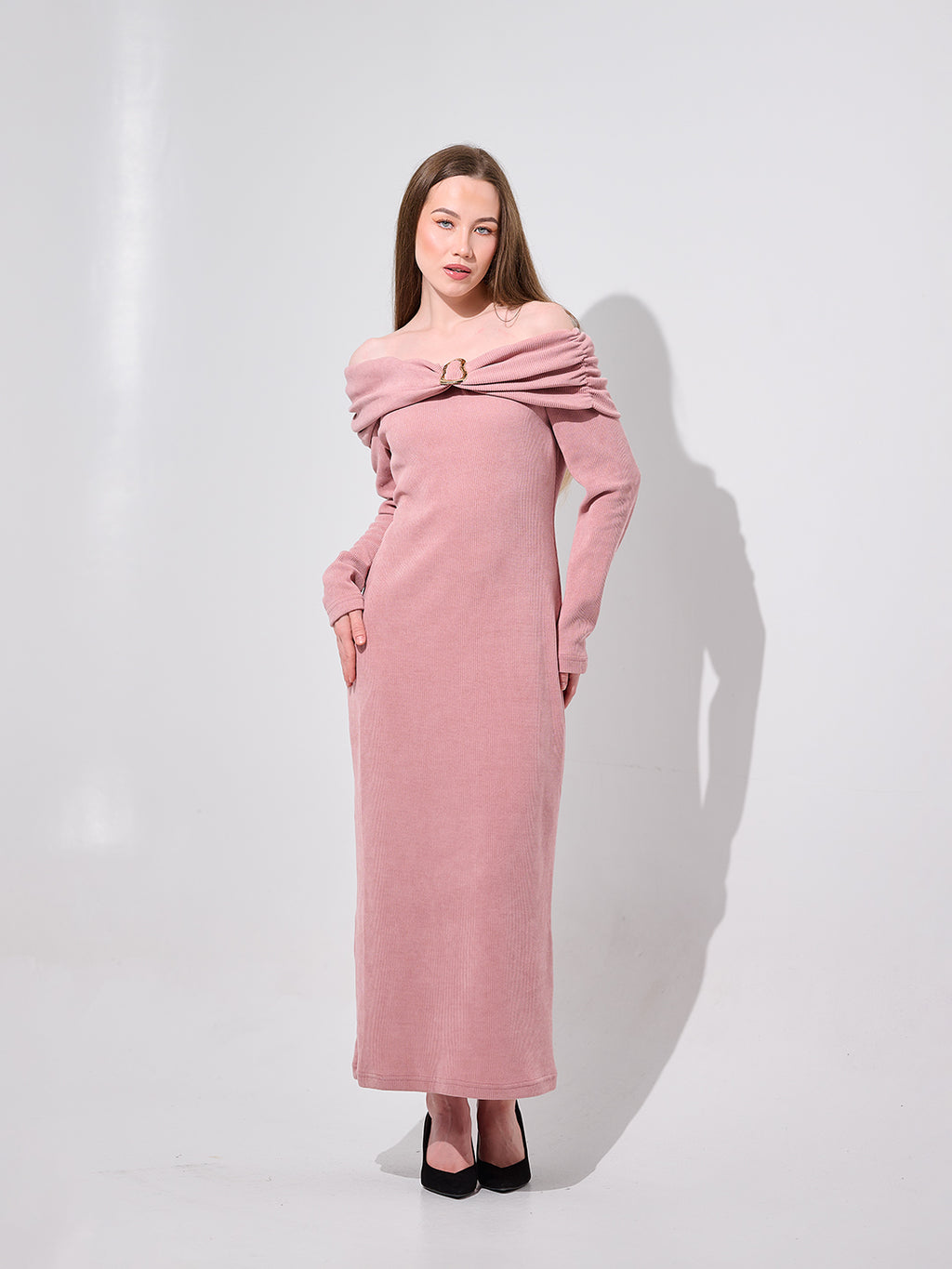 Rose Pink Midi Dress