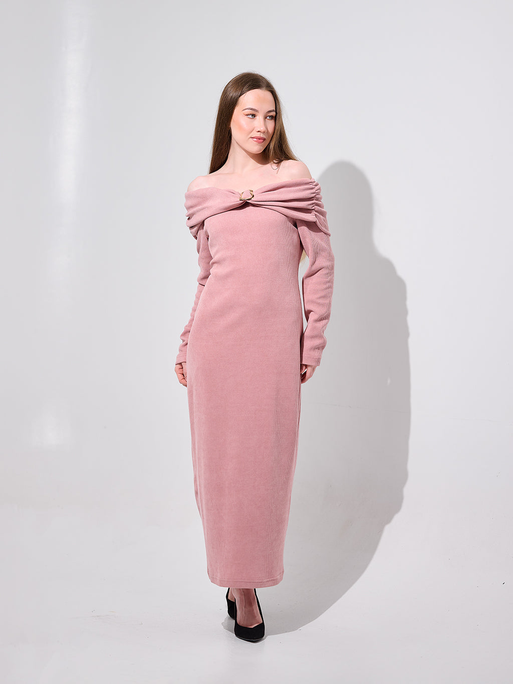 Rose Pink Midi Dress