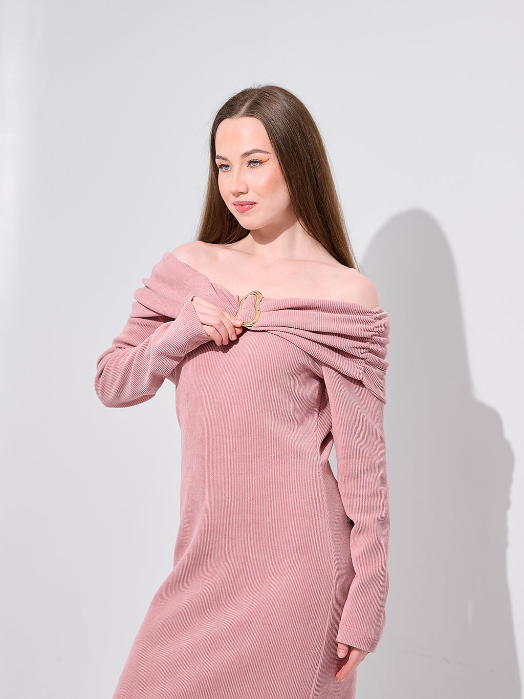 Rose Pink Midi Dress