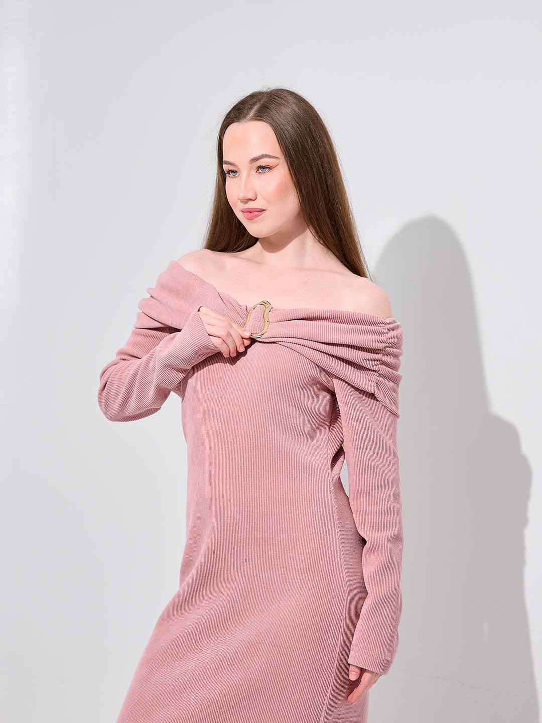 Rose Pink Midi Dress