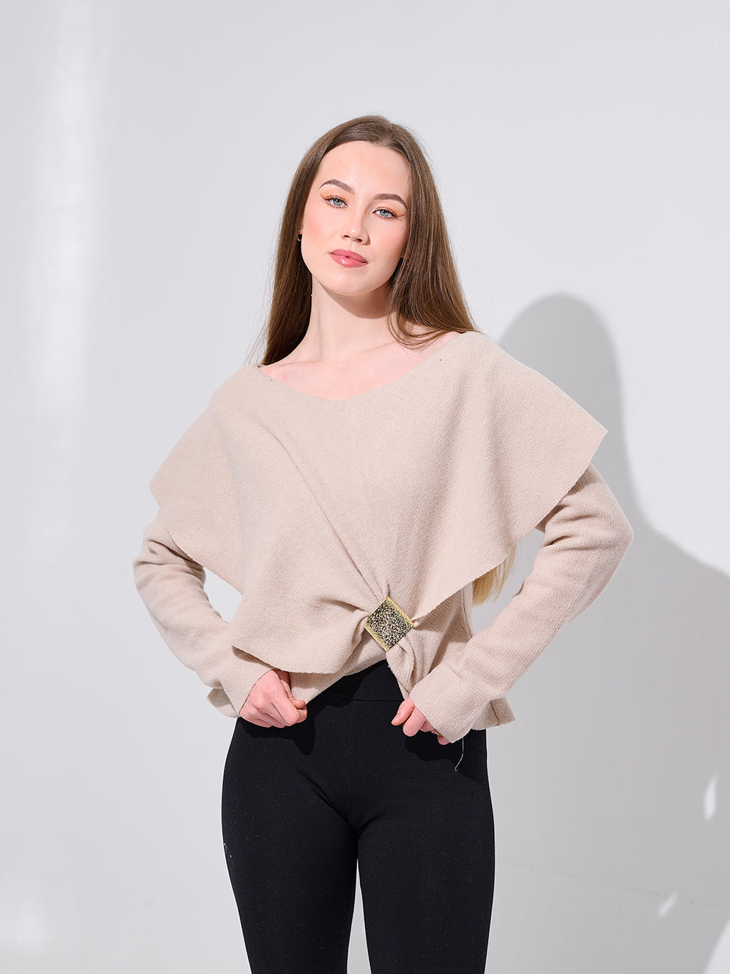 Beige Statement Top
