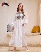Damask White Dress