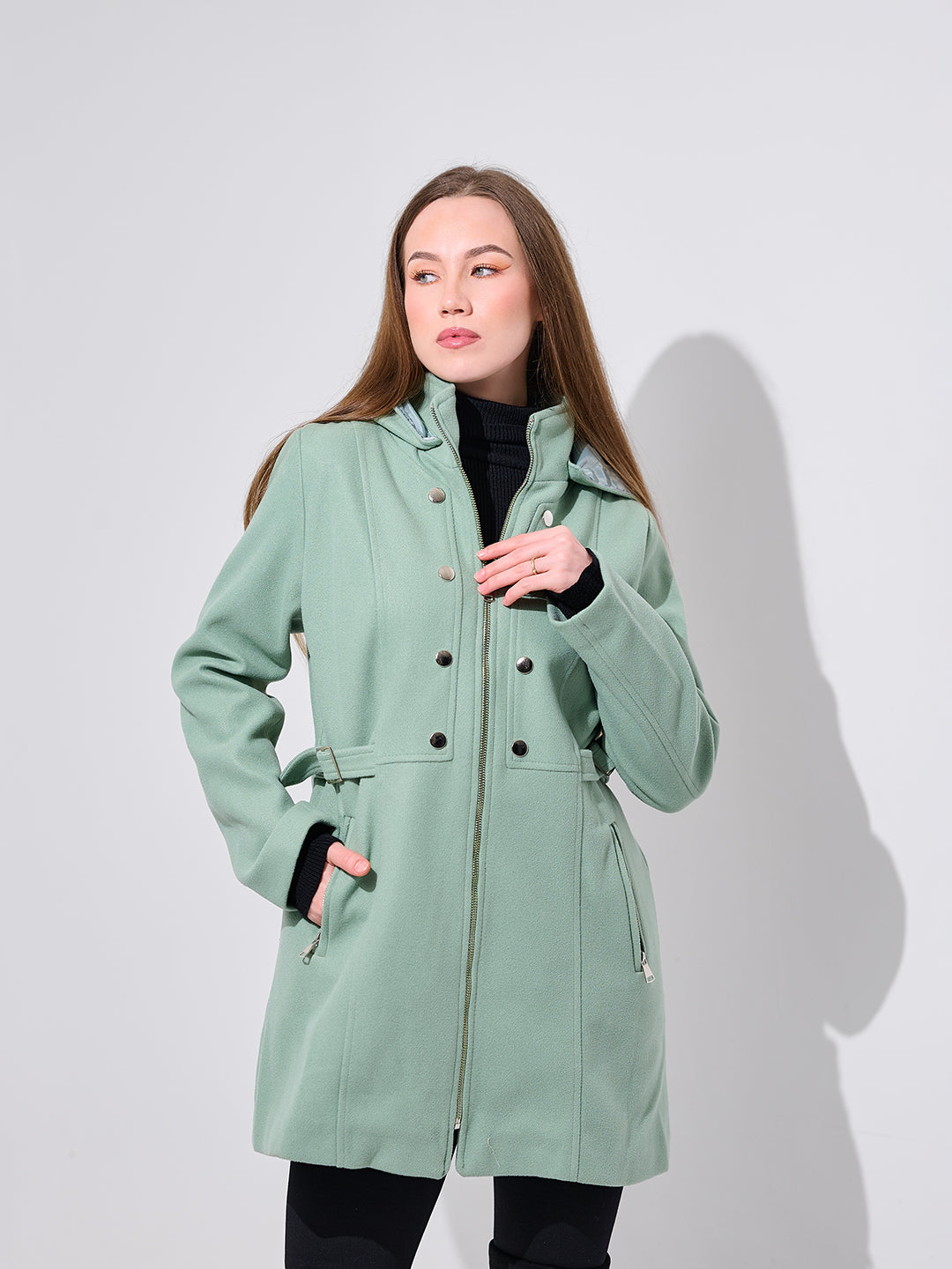 Sage Hooded Zip jacket