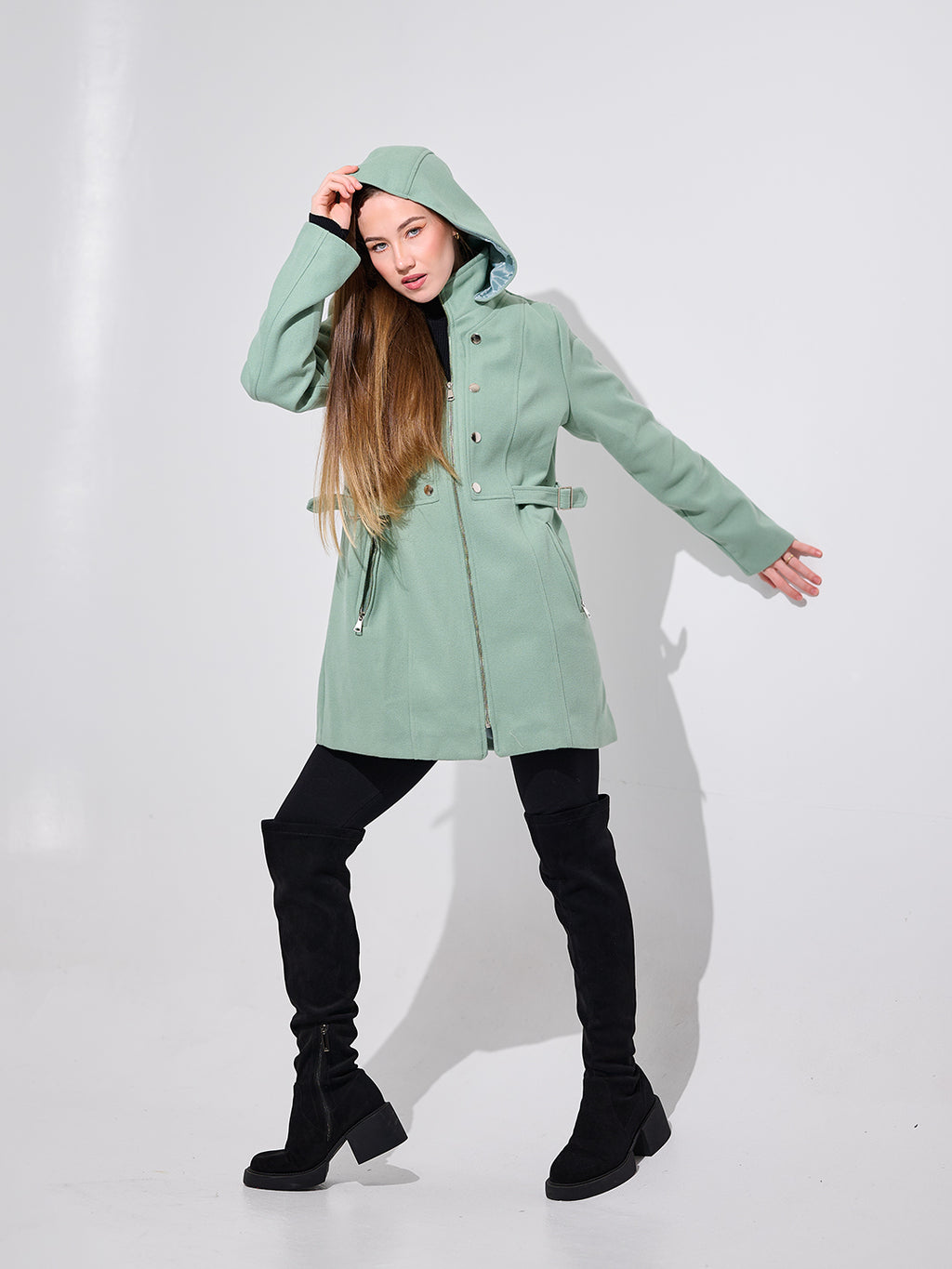 Sage Hooded Zip jacket