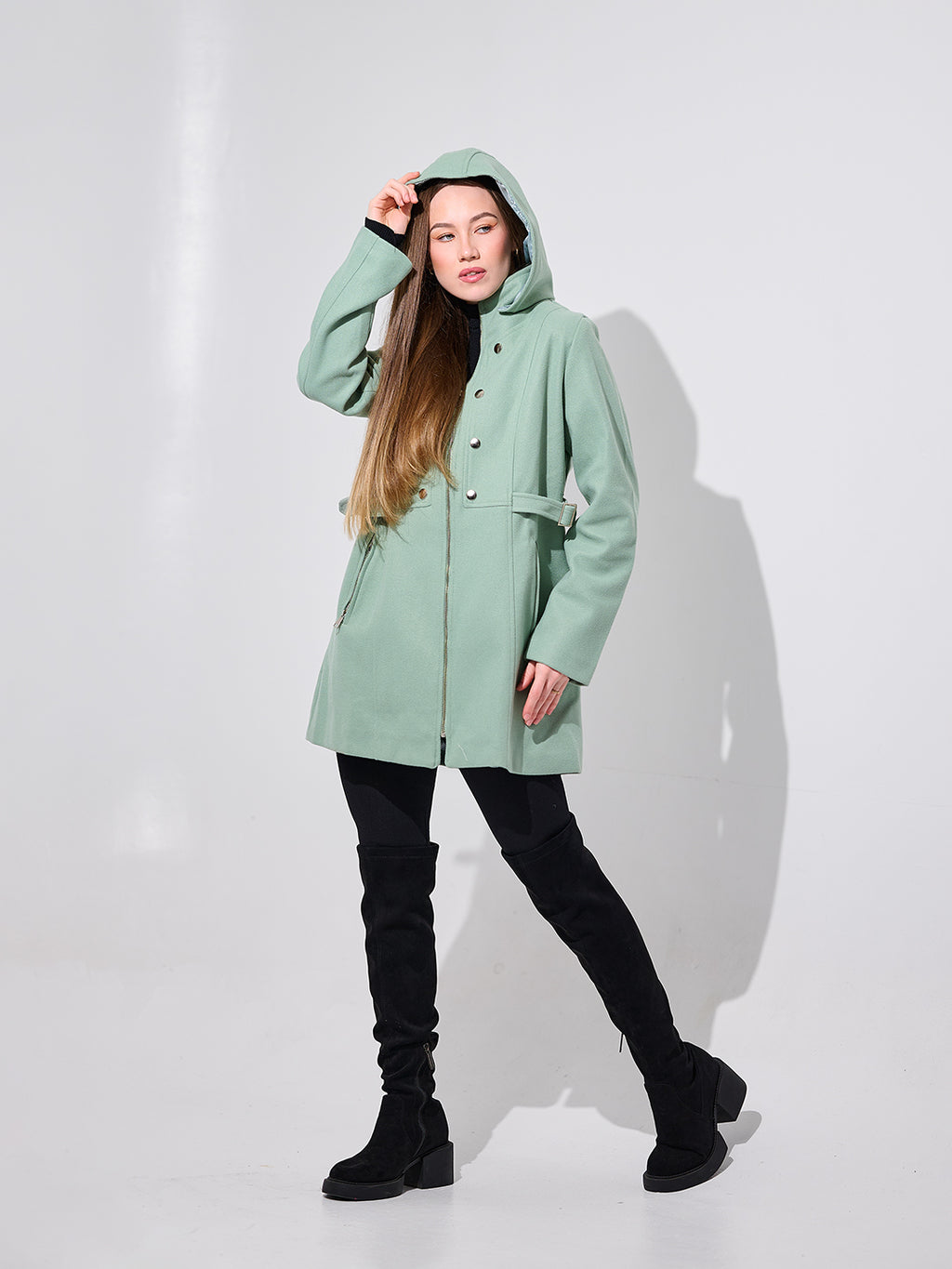 Sage Hooded Zip jacket