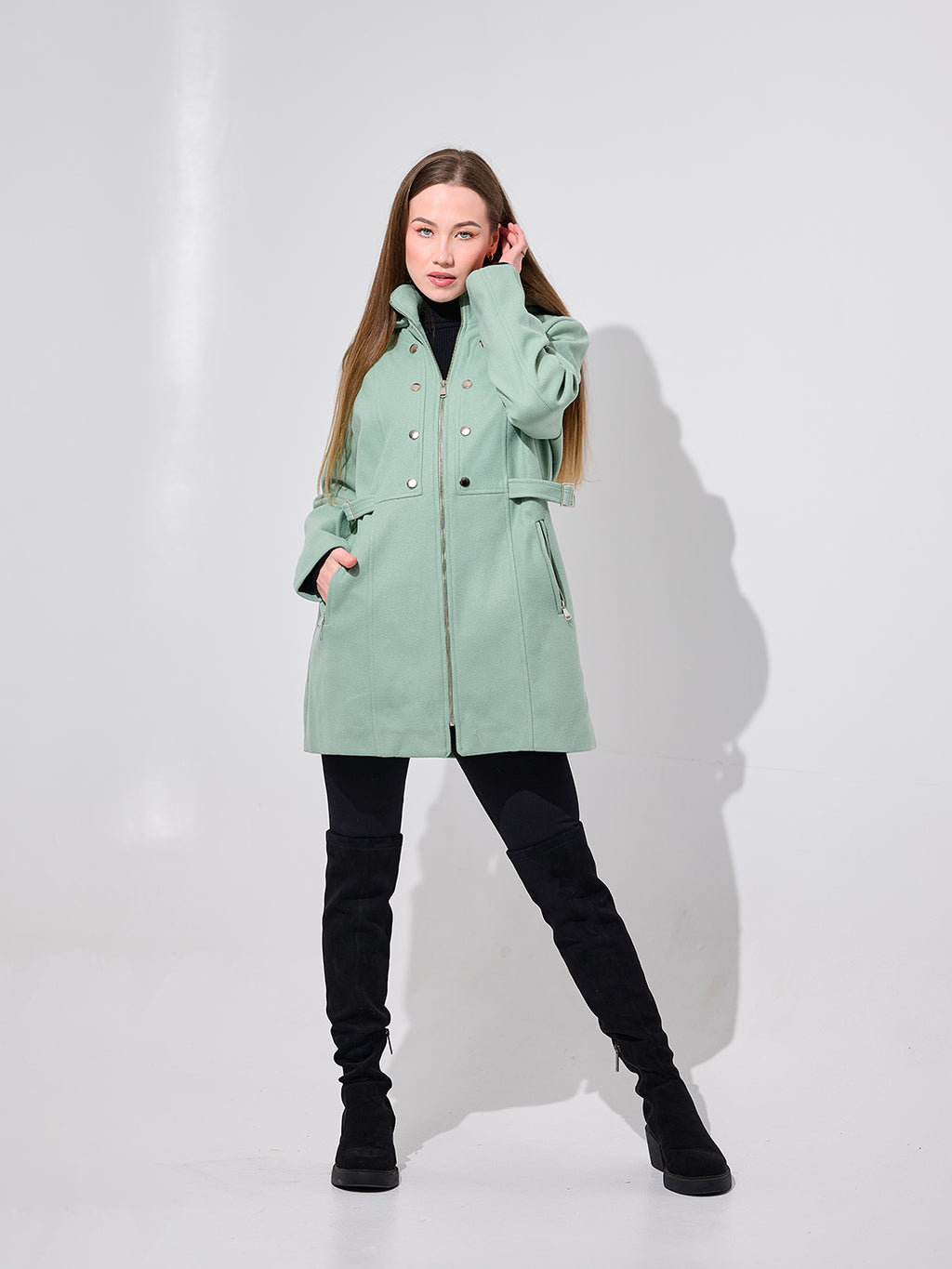 Sage Hooded Zip jacket