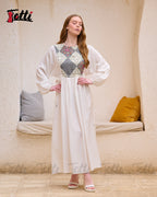 Damask White Dress