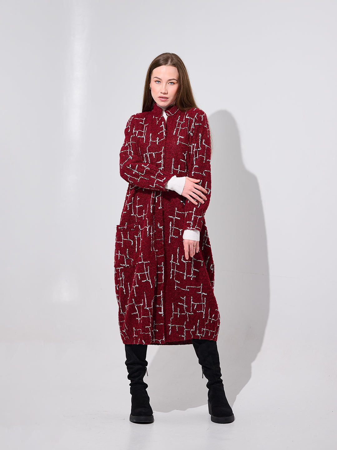 Burgundy Printed Tunic