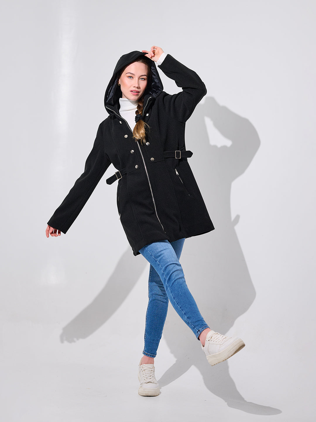 Black Double-Breasted Coat