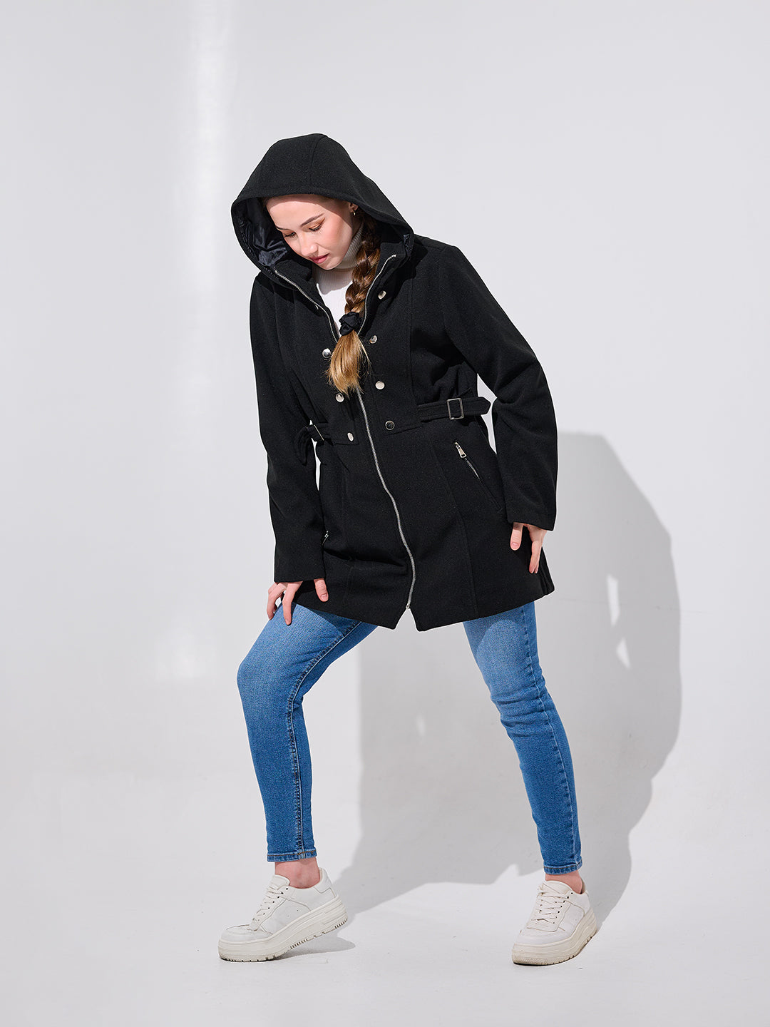 Black Double-Breasted Coat