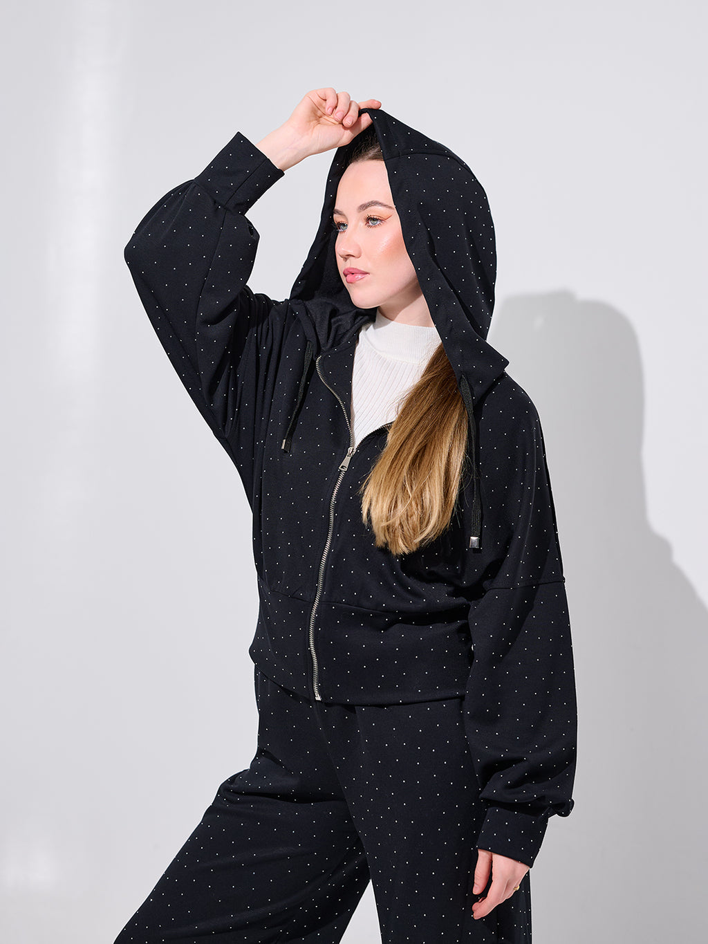 Black Dotted Tracksuit