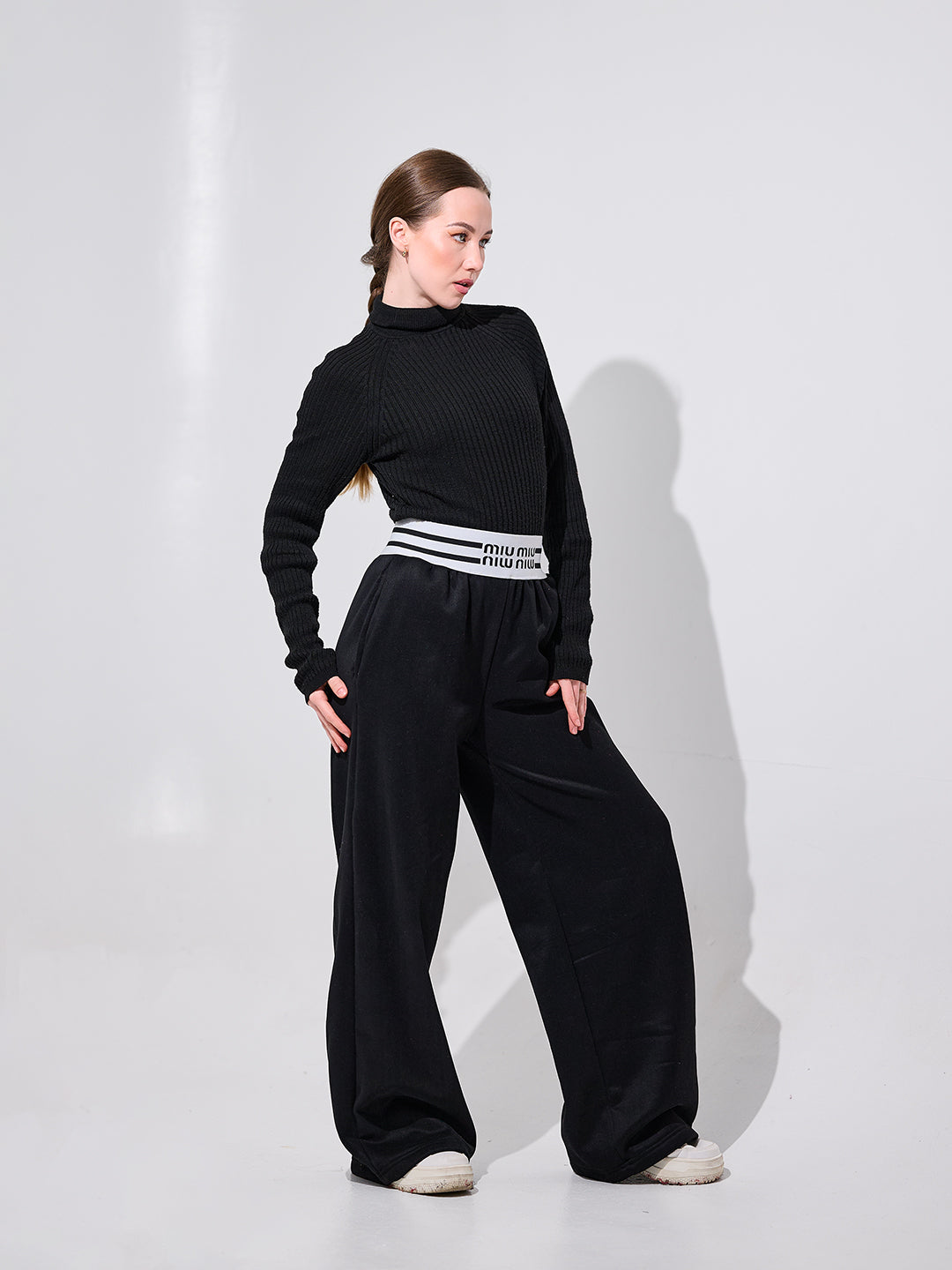Black Wide-Leg Pants