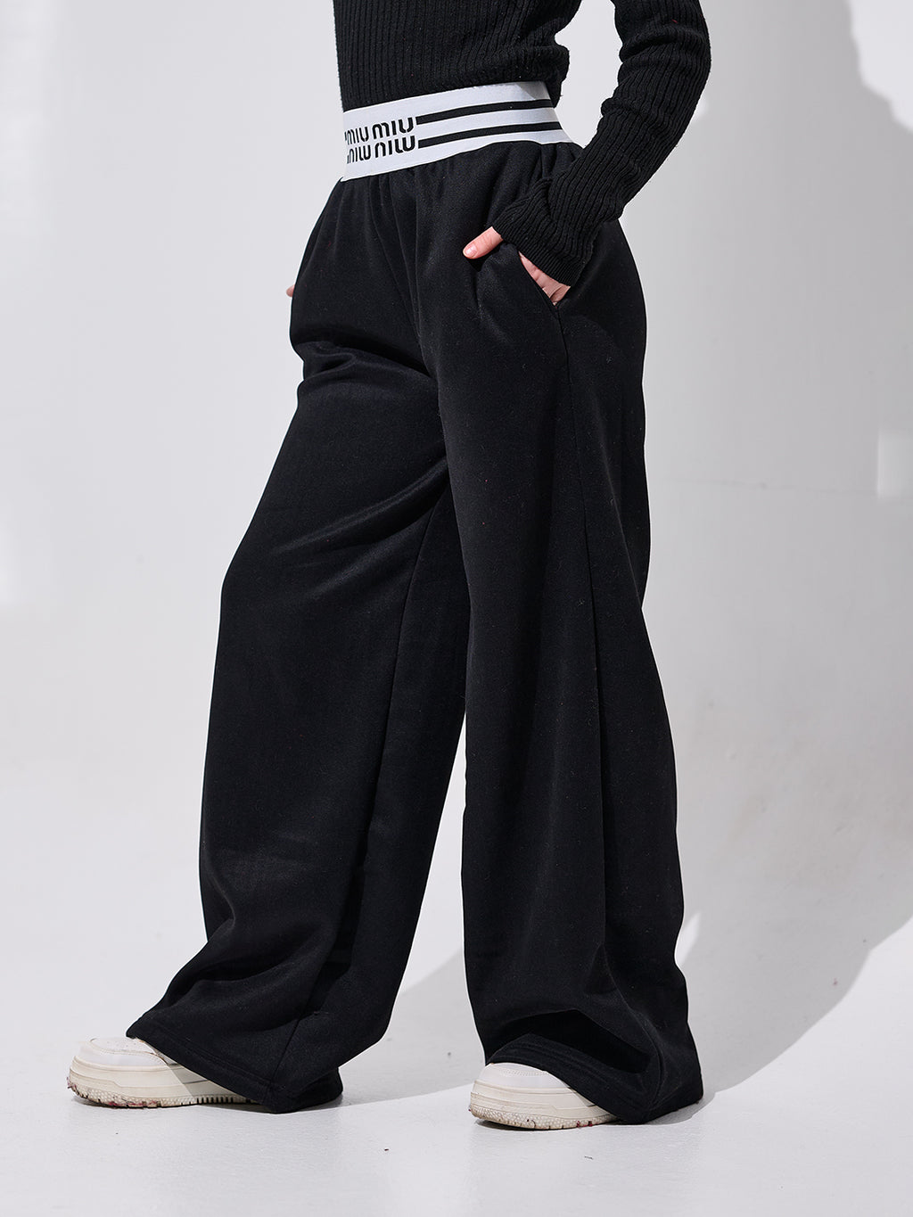 Black Wide-Leg Pants