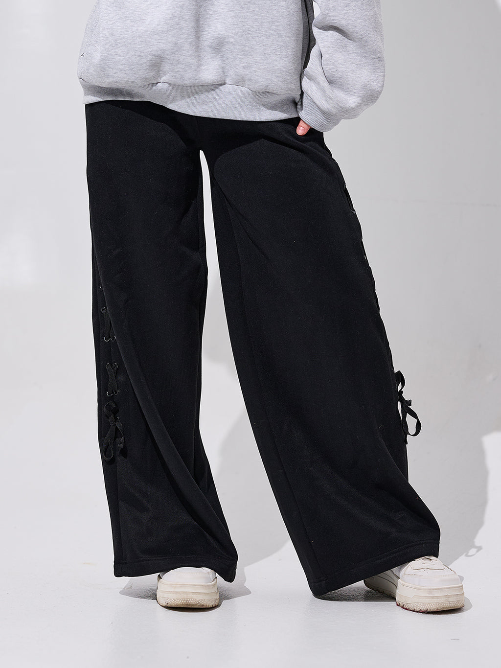 Wide-Leg Lace Pants