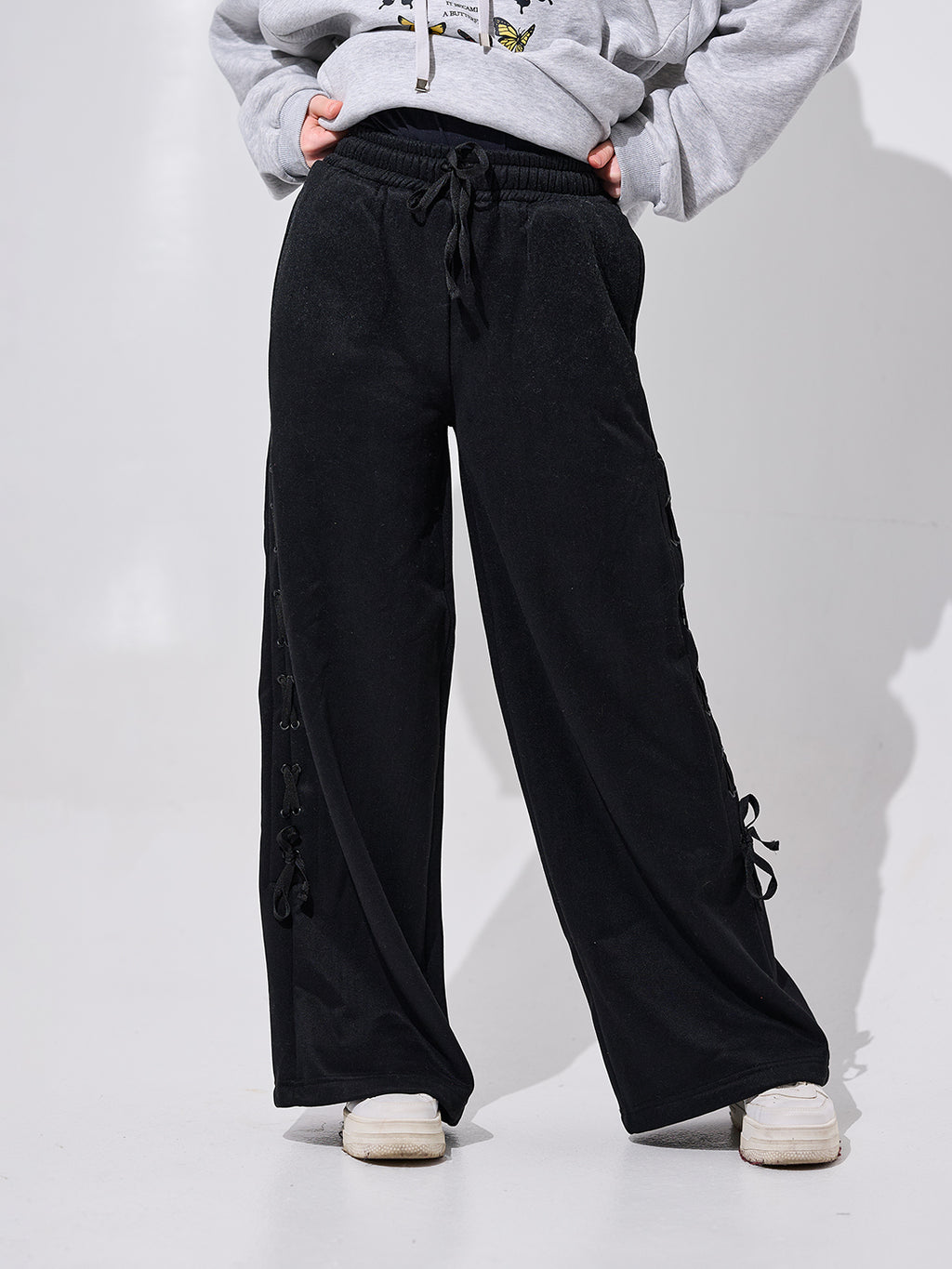 Wide-Leg Lace Pants