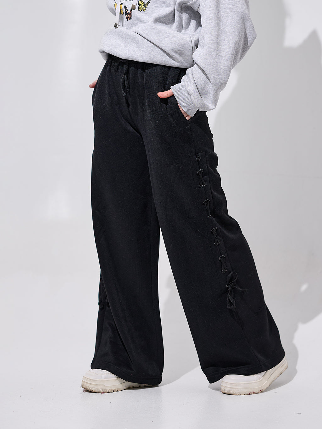 Wide-Leg Lace Pants
