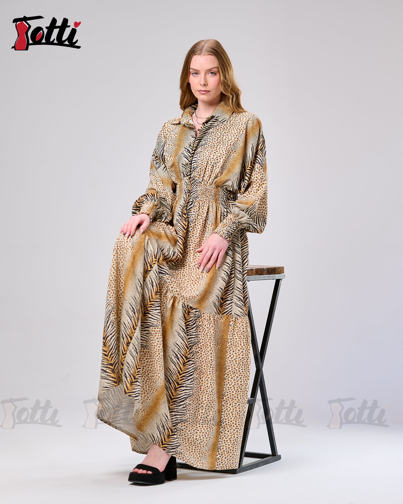 Savanna Tiger-Stripe  Dress