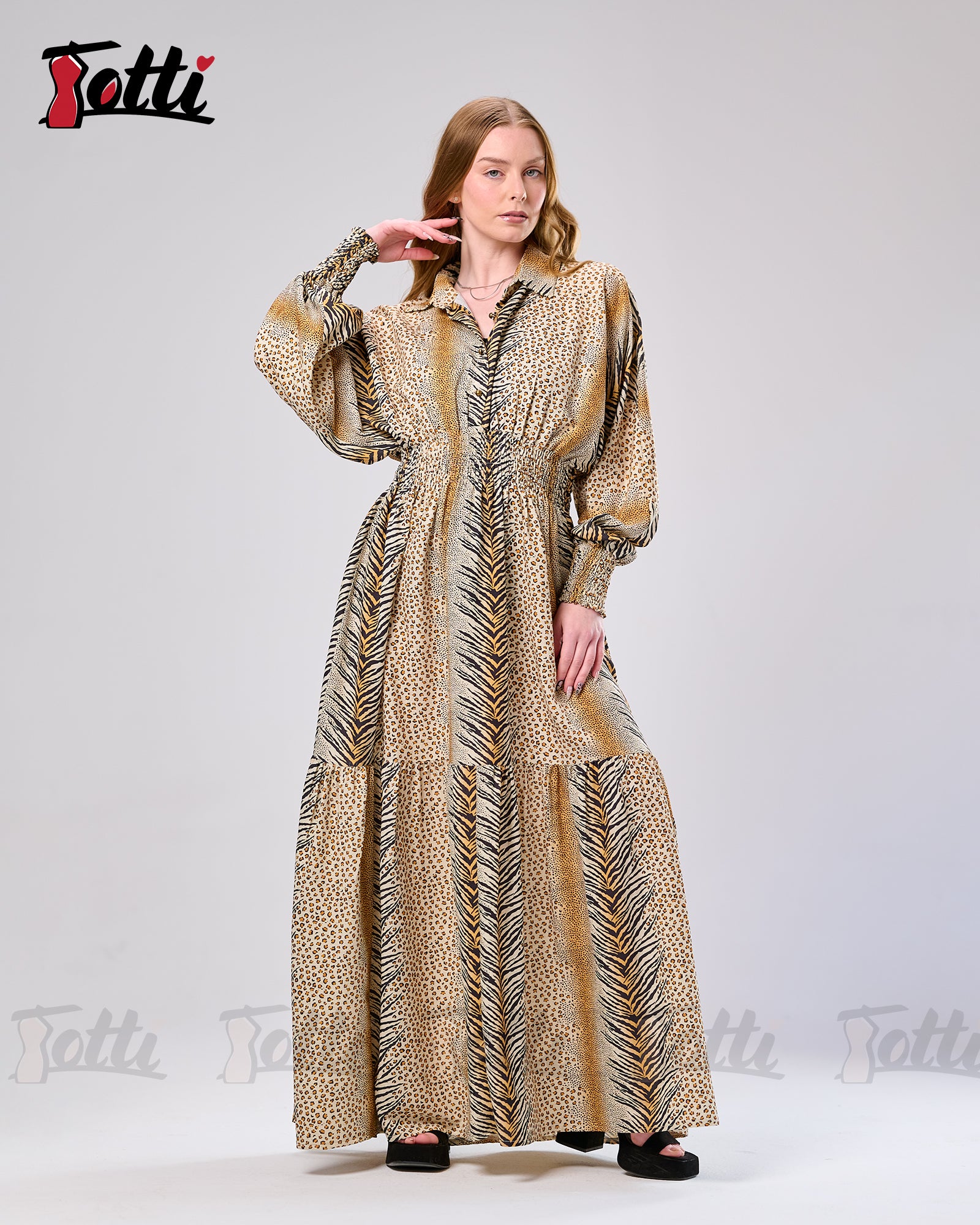 Savanna Tiger-Stripe  Dress