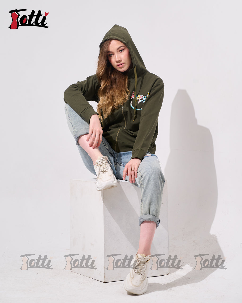 Olive Zip Hoodie